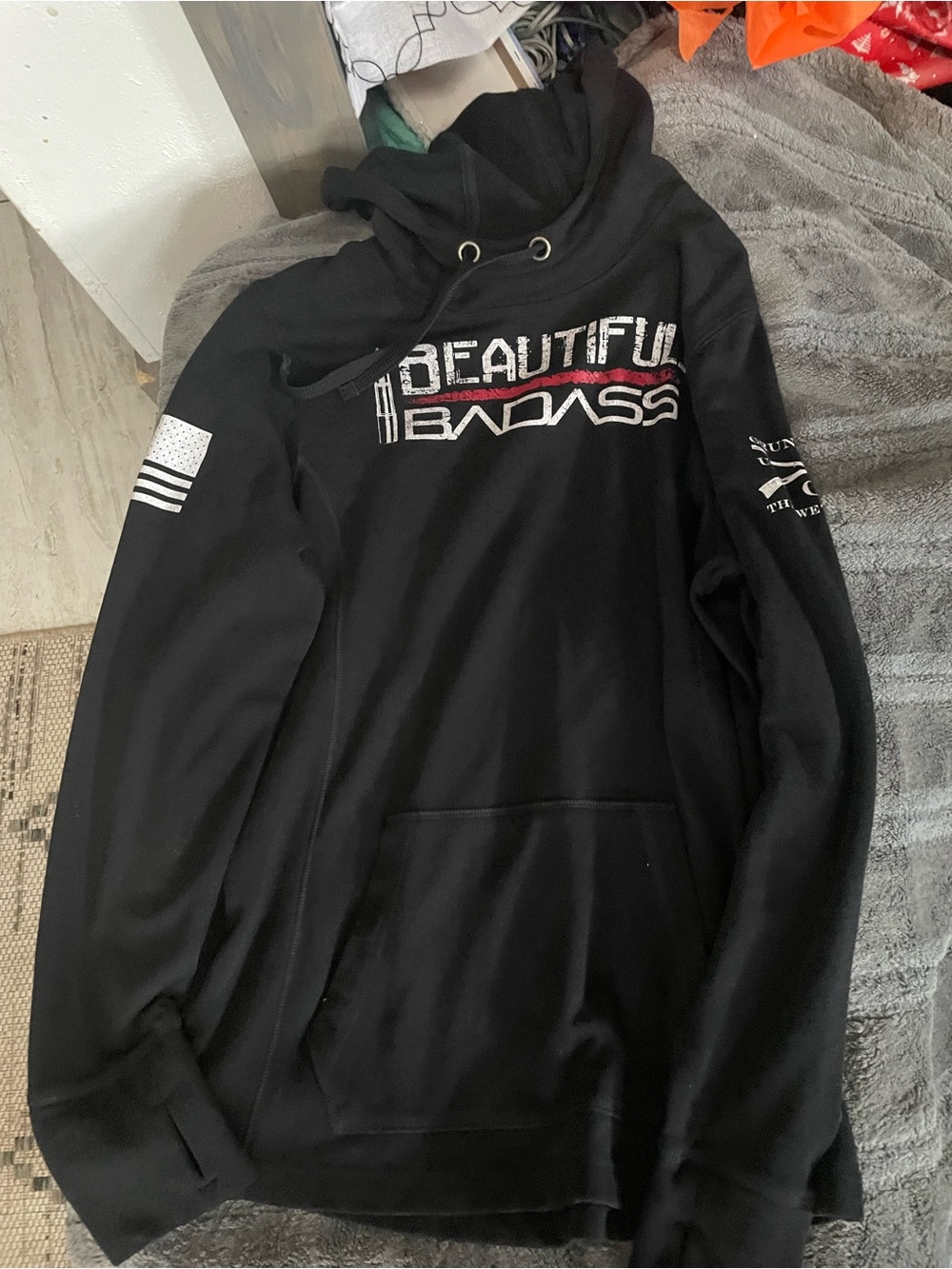 Grunt Style Black "Beautiful Badass" Pullover Hoodie